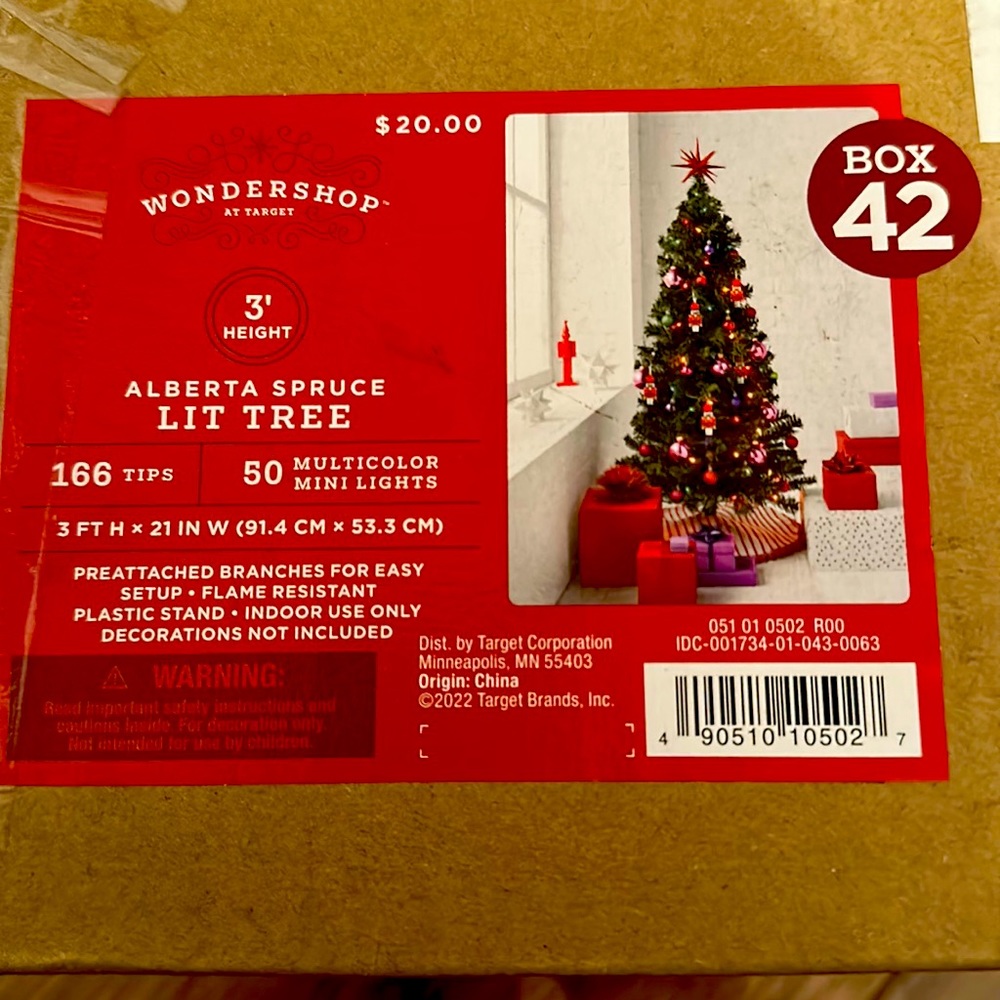 3’ Height Alberta Spruce Lit Tree
